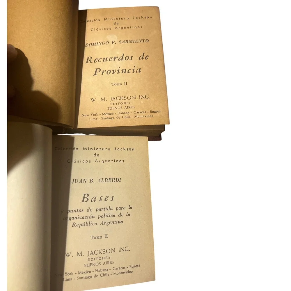 Collection 8 miniature Books Jackson collection‎ of Argentine classics Rare